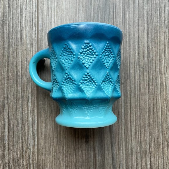 Anchor Hocking Fire King Vintage Blue Kimberly Mug - Picture 6 of 8